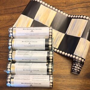 MacKenzie-Childs Black and Cream Checkered Wallpaper